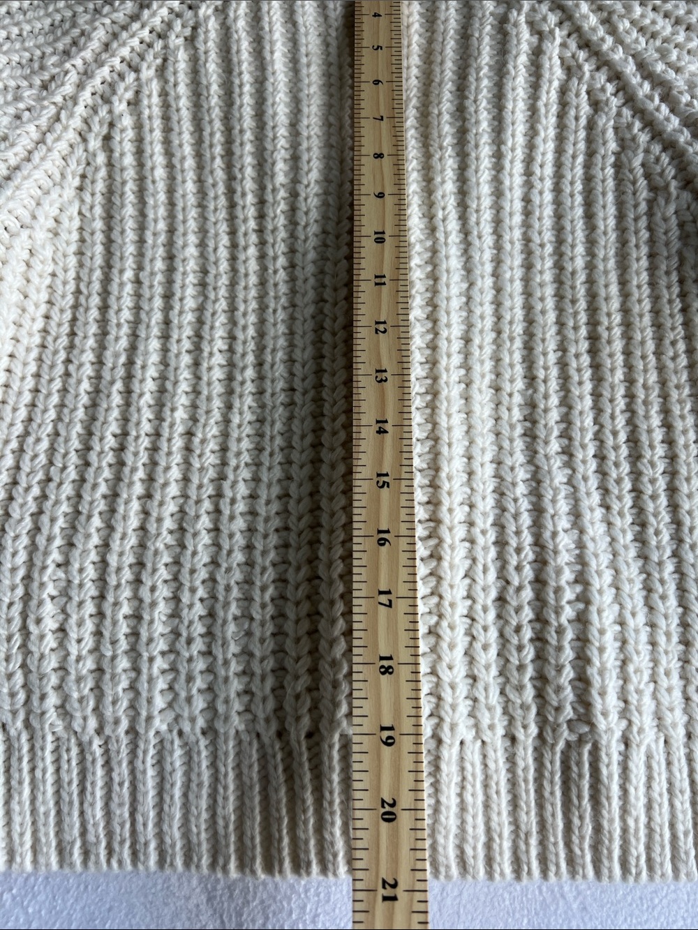 H&M Cream Chunky Ribbed Button-Front Cardigan - Picture 4 of 4